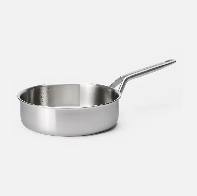 Hlboká panvica FABINI & Pohlreich 2.0, ø 24 cm (2,5 l) - Nerezová beznitová hlboká panvica z viacvrstvovej nerezovej ocele s pokrievkou