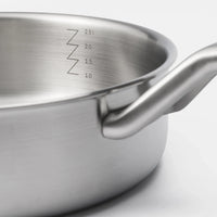 Hlboká panvica FABINI & Pohlreich 2.0, ø 24 cm (2,5 l) - Nerezová beznitová hlboká panvica z viacvrstvovej nerezovej ocele s pokrievkou