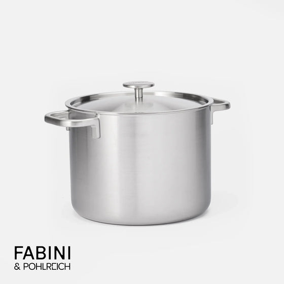 Hrniec FABINI & Pohlreich 2.0, ø 24 cm (8 l) - Nerezový beznitový hrniec z viacvrstvovej nerezovej ocele s pokrievkou