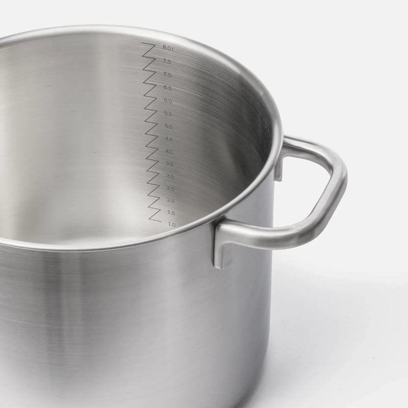Hrniec FABINI & Pohlreich 2.0, ø 24 cm (8 l) - Nerezový beznitový hrniec z viacvrstvovej nerezovej ocele s pokrievkou