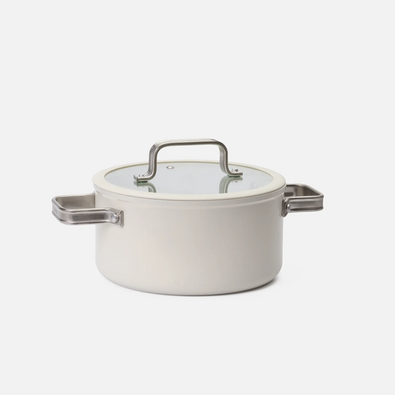 Hrniec Meda 5.0 Standard, ø 20 cm (2,6 l) - Nepriľnavý hrniec s keramickým povrchom s pokrievkou, krémový