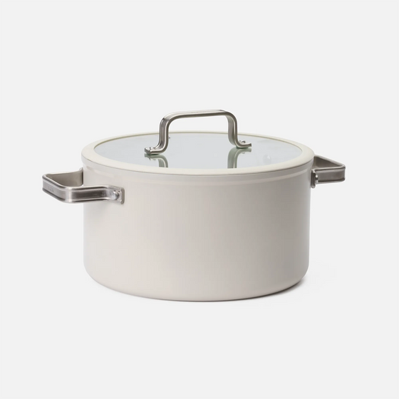 Kastról Meda 5.0 Standard, ø 24 cm (5,4 l) - Nepriľnavý kastról s keramickým povrchom s pokrievkou, krémový