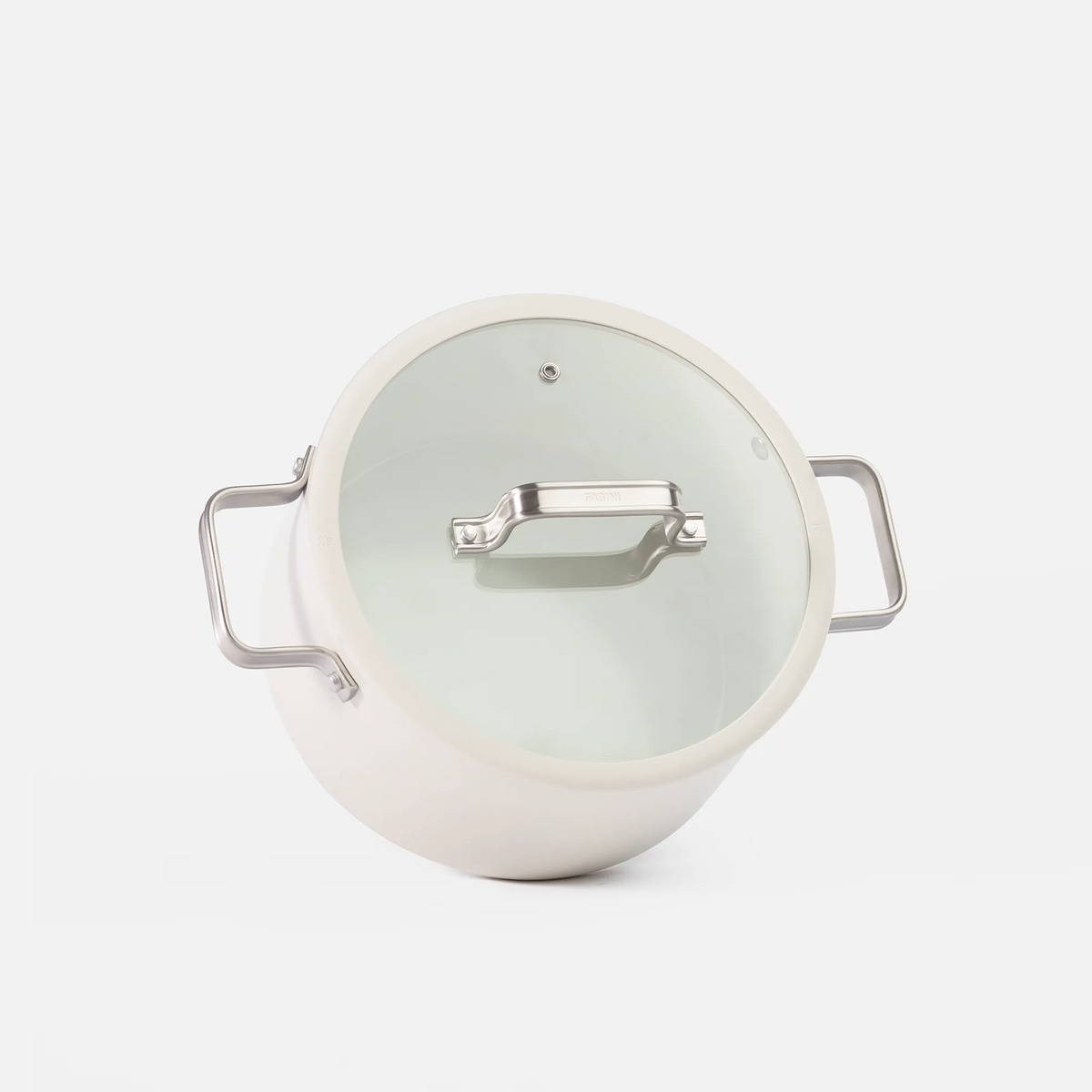 Kastról Meda 5.0 Standard, ø 24 cm (5,4 l) - Nepriľnavý kastról s keramickým povrchom s pokrievkou, krémový
