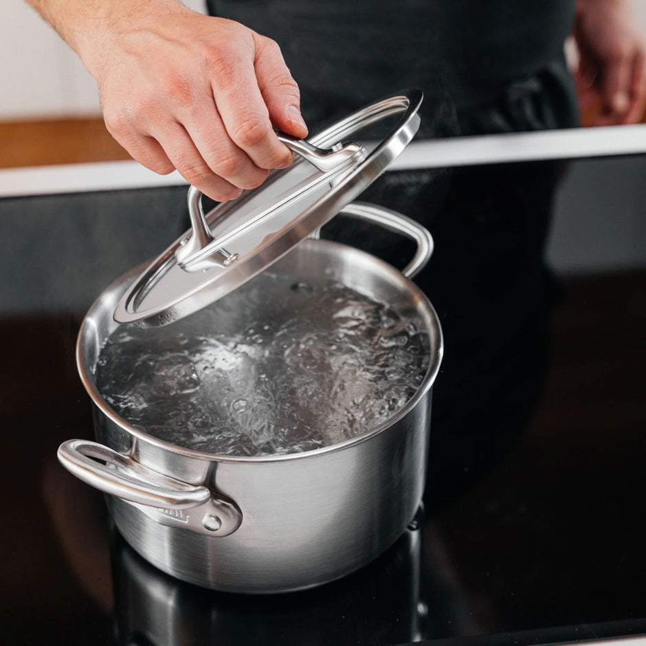 Pokrievka zo skla a nerezovej ocele ø 14 cm