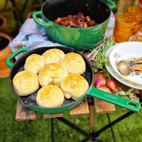 Panvica Mattia 2.0, ø 26 cm - Smaltovaná liatinová panvica bez pokrievky, zelená