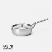 Kónická rajnica FABINI & Pohlreich 2.0, ø 20 cm (1,5 l) - Nerezová beznitová rajnica z viacvrstvovej nerezovej ocele s pokrievkou