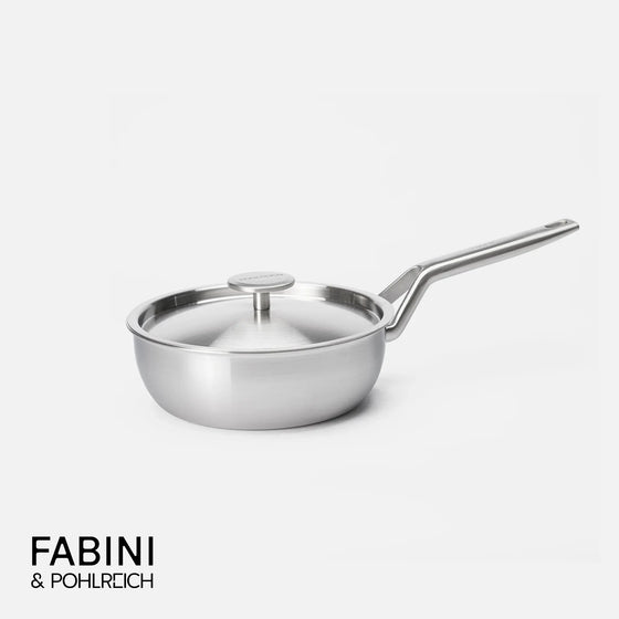 Kónická rajnica FABINI & Pohlreich 2.0, ø 20 cm (1,5 l) - Nerezová beznitová rajnica z viacvrstvovej nerezovej ocele s pokrievkou