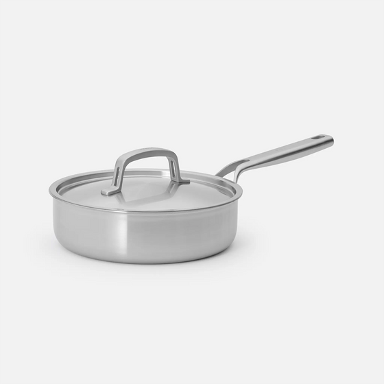 Hlboká panvica Lucca 3.0, ø 24 cm (2,5 l) - Nerezová beznitová panvica z viacvrstvovej nerezovej ocele s pokrievkou