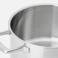 Kastról Lucca 3.0, ø 24 cm (5,5 l) - Nerezový beznitový kastról z viacvrstvovej nerezovej ocele s pokrievkou