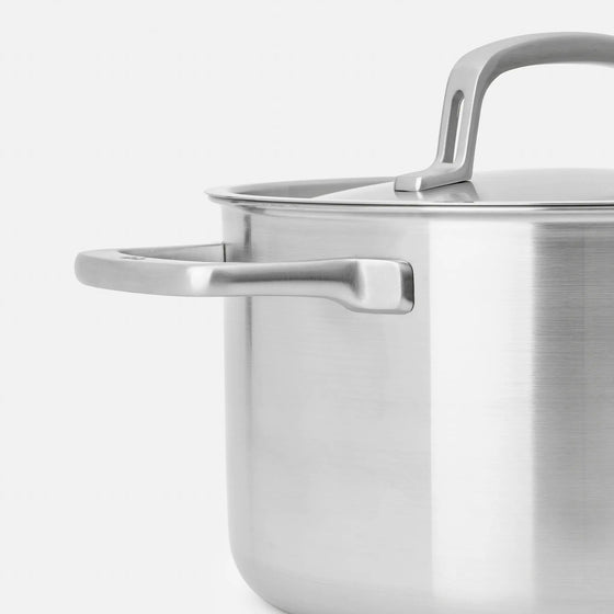 Kastról Lucca 3.0, ø 24 cm (5,5 l) - Nerezový beznitový kastról z viacvrstvovej nerezovej ocele s pokrievkou