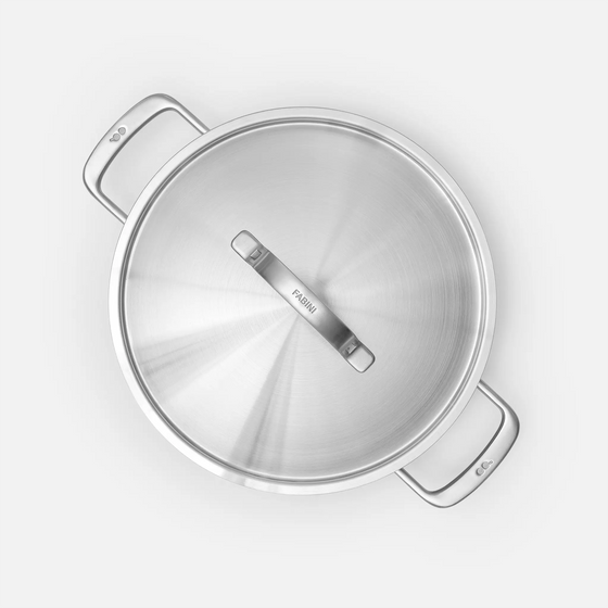 Tegame panvica Lucca 3.0, ø 28 cm (4l) - Nerezová beznitová panvica z viacvrstvovej nerezovej ocele s pokrievkou