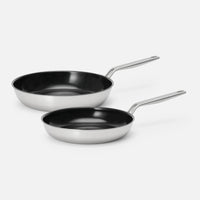 Sada panvíc Lucca 4.0 Pro, ø 26 cm + ø 30 cm, 2 diely - Nepriľnavé nerezové beznitové panvice s keramickým povrchom z viacvrstvovej nerezovej ocele