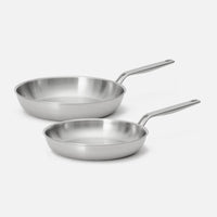 Sada panvíc Lucca 4.0 Pro, ø 26 cm + ø 30 cm, 2 diely - Nerezové beznitové panvice z viacvrstvovej nerezovej ocele