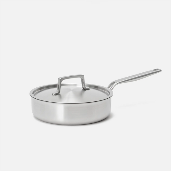 Hlboká panvica Lucca 4.0 Pro, ø 24 cm (2,5 l) - Nerezová beznitová panvica z viacvrstvovej nerezovej ocele s pokrievkou