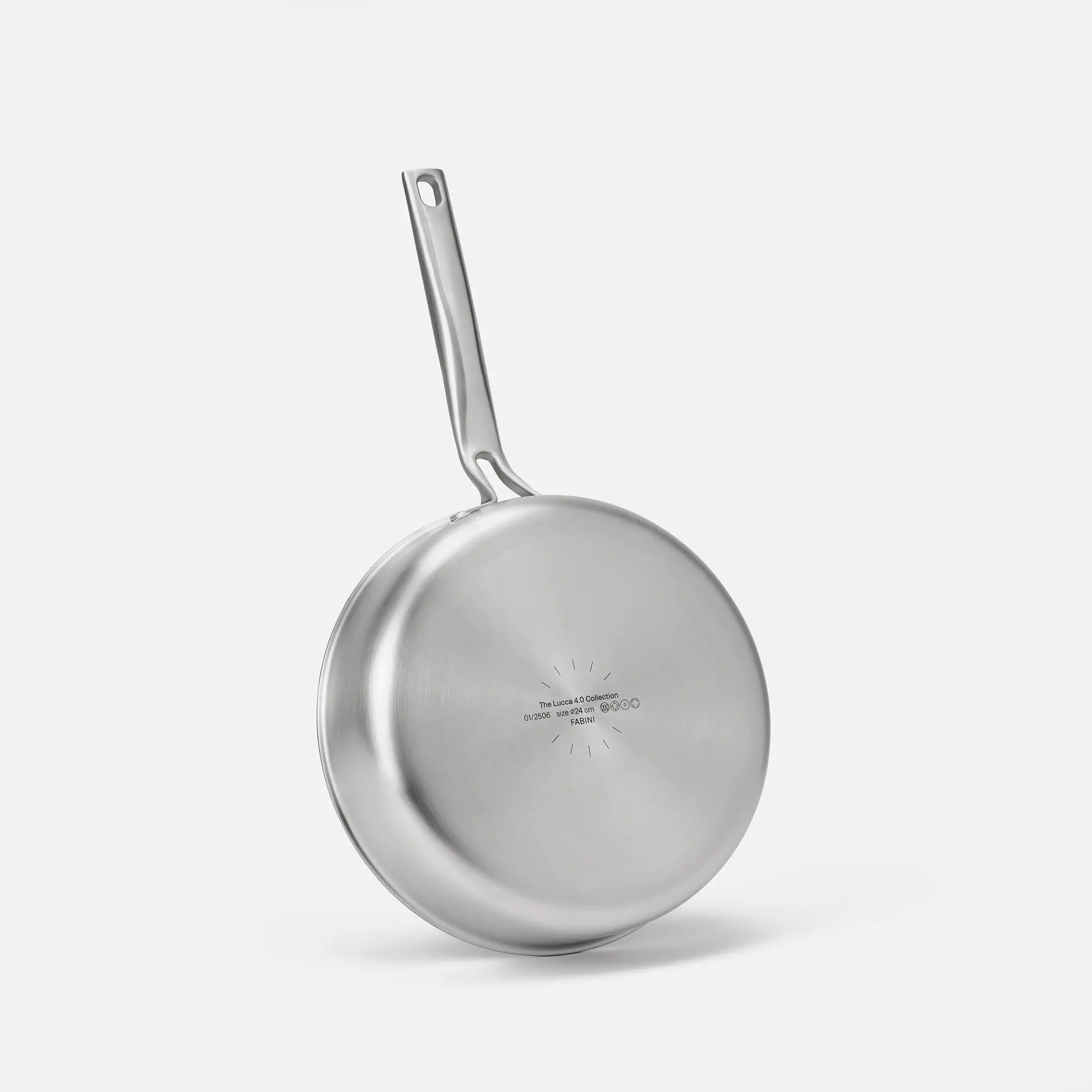Hlboká panvica Lucca 4.0 Pro, ø 24 cm (2,5 l) - Nerezová beznitová panvica z viacvrstvovej nerezovej ocele s pokrievkou