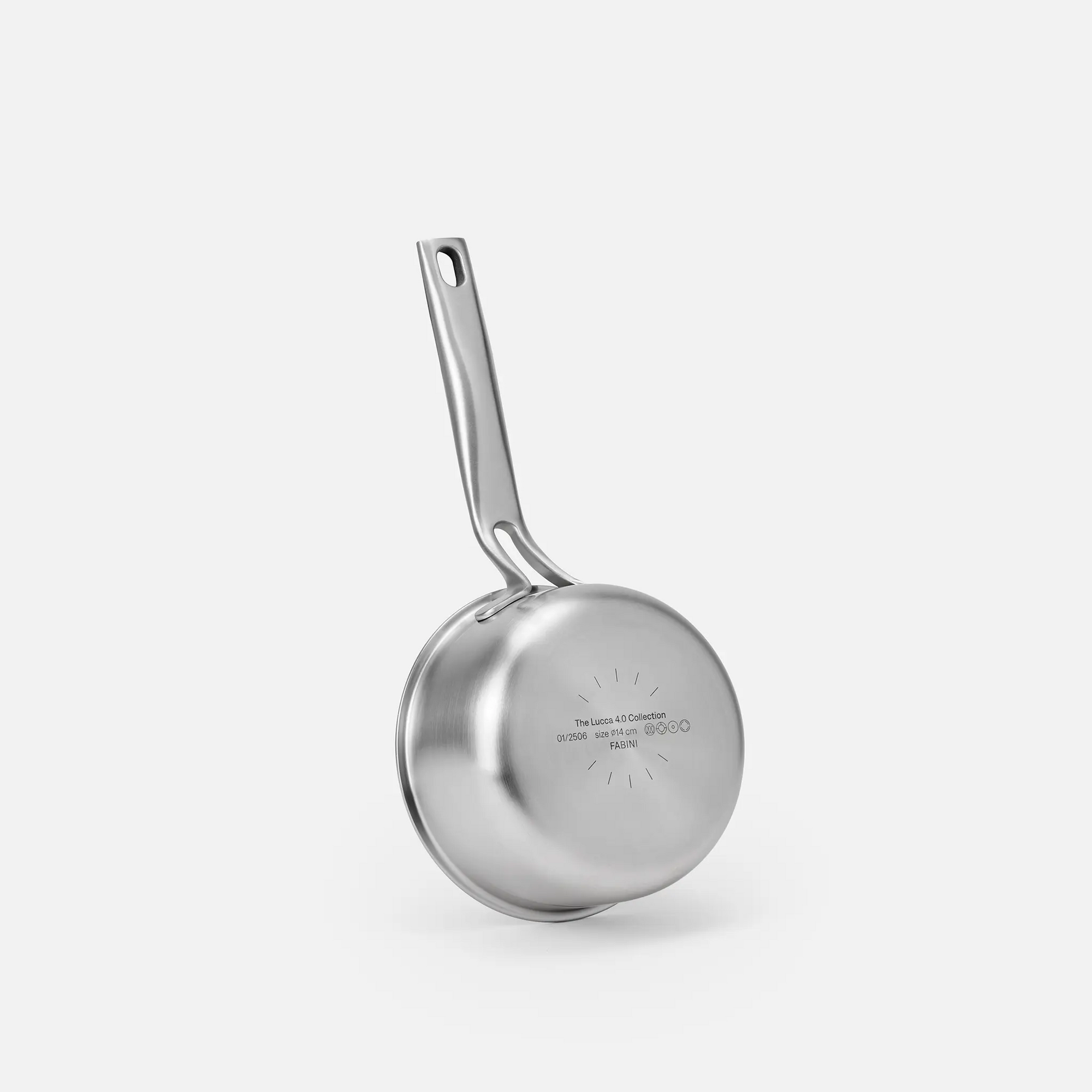 Rajnica Lucca 4.0 Pro, ø 14 cm (0,8 l) - Nerezová beznitová rajnica z viacvrstvovej nerezovej ocele s pokrievkou