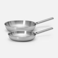 Sada panvíc Lucca 4.0 Standard, ø 26 cm + ø 30 cm, 2 diely - Nerezové beznitové panvice z viacvrstvovej nerezovej ocele