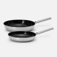 Sada panvíc Lucca 4.0 Standard, ø 26 cm + ø 30 cm, 2 diely - Nepriľnavé nerezové beznitové panvice s keramickým povrchom z viacvrstvovej nerezovej ocele