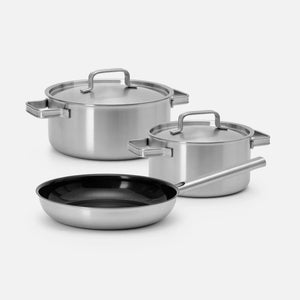 Základná súprava nerezového riadu Lucca 4.0 Standard, 5 dielov - Nerezový beznitový riad z viacvrstvovej nerezovej ocele