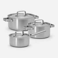 Sada hrncov Lucca 4.0 Standard, 6 dielov - Nerezový beznitový riad z viacvrstvovej nerezovej ocele