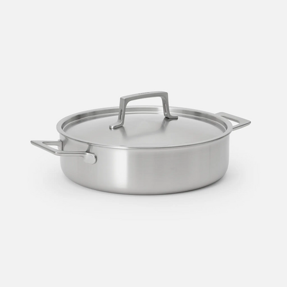Tegame panvica Lucca 4.0 Pro, ø 28 cm (4 l) - Nerezová beznitová panvica z viacvrstvovej nerezovej ocele s pokrievkou