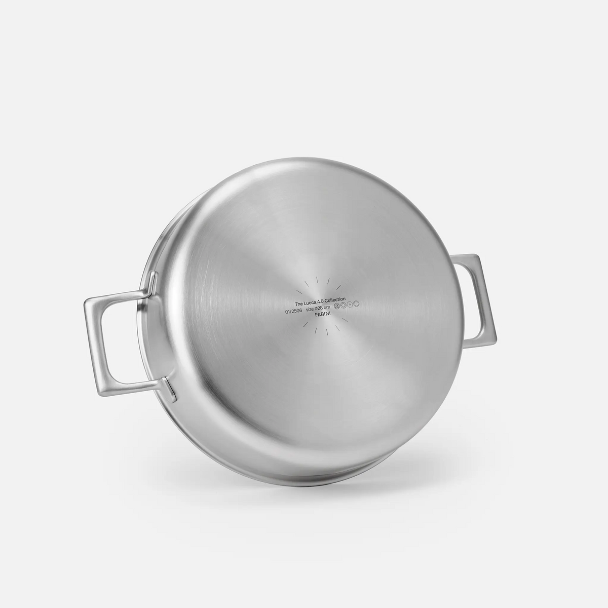 Servírovacia tegame panvica Lucca 4.0 Pro, ø 28 cm (4 l), darčekové balenie - Nerezová beznitová panvica z viacvrstvovej nerezovej ocele s pokrievkou