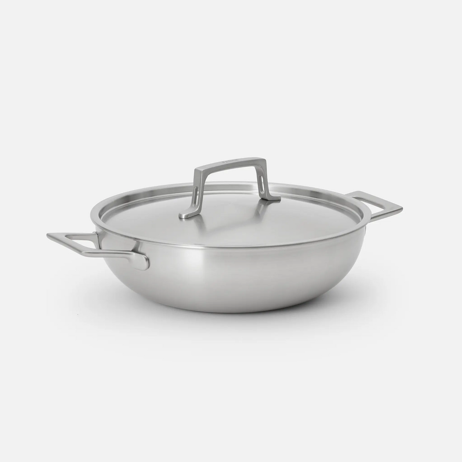 Kónická tegame panvica Lucca 4.0 Pro, ø 28 cm (3,5 l) - Nerezová beznitová panvica z viacvrstvovej nerezovej ocele s pokrievkou