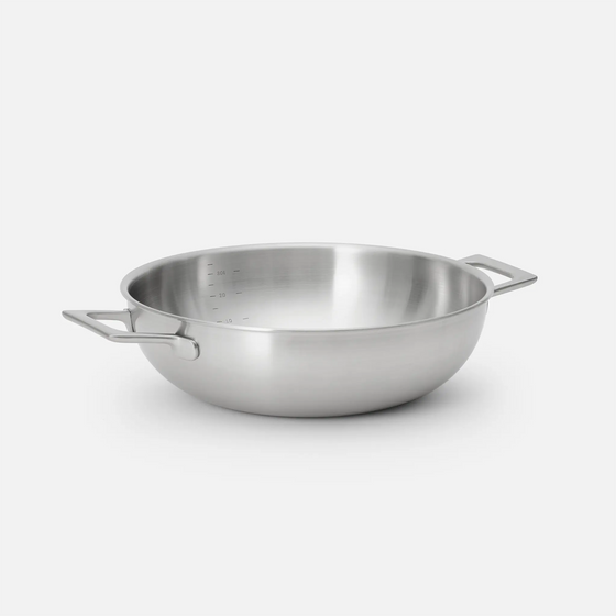 Kónická tegame panvica Lucca 4.0 Pro, ø 28 cm (3,5 l) - Nerezová beznitová panvica z viacvrstvovej nerezovej ocele s pokrievkou