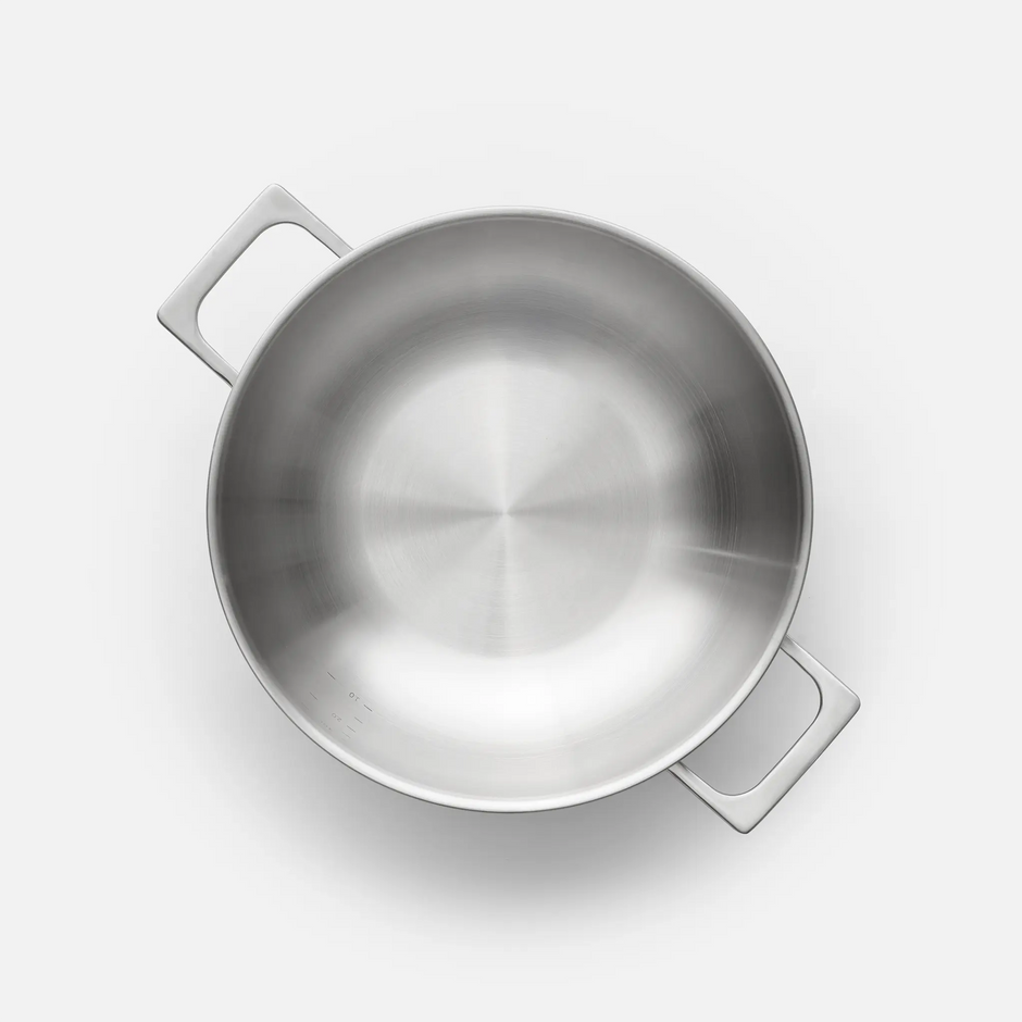 Kónická tegame panvica Lucca 4.0 Pro, ø 28 cm (3,5 l) - Nerezová beznitová panvica z viacvrstvovej nerezovej ocele s pokrievkou