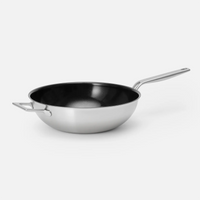 Wok panvica Lucca 4.0 Pro, ø 30 cm - Nepriľnavá nerezová beznitová panvica z viacvrstvovej nerezovej ocele s keramickým povrchom s pokrievkou