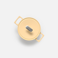 Kastról Mattia 3.0, ø 20 cm (2 l) - Smaltovaný liatinový kastról s pokrievkou, lesklý krémový