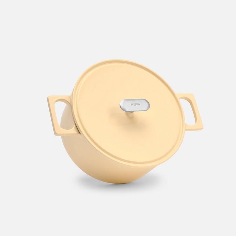 Kastról Mattia 3.0, ø 26 cm (5,5 l) - Smaltovaný liatinový kastról s pokrievkou, lesklý krémový