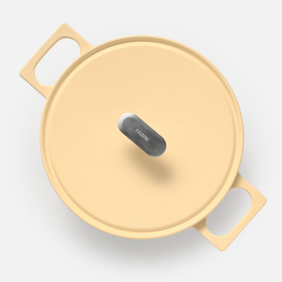 Kastról Mattia 3.0, ø 26 cm (5,5 l) - Smaltovaný liatinový kastról s pokrievkou, lesklý krémový