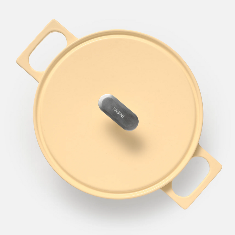 Kastról Mattia 3.0, ø 26 cm (5,5 l) - Smaltovaný liatinový kastról s pokrievkou, lesklý krémový