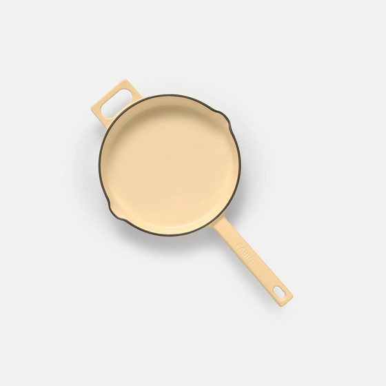 Panvica Mattia 3.0, ø 20 cm - Smaltovaná liatinová panvica, lesklá krémová