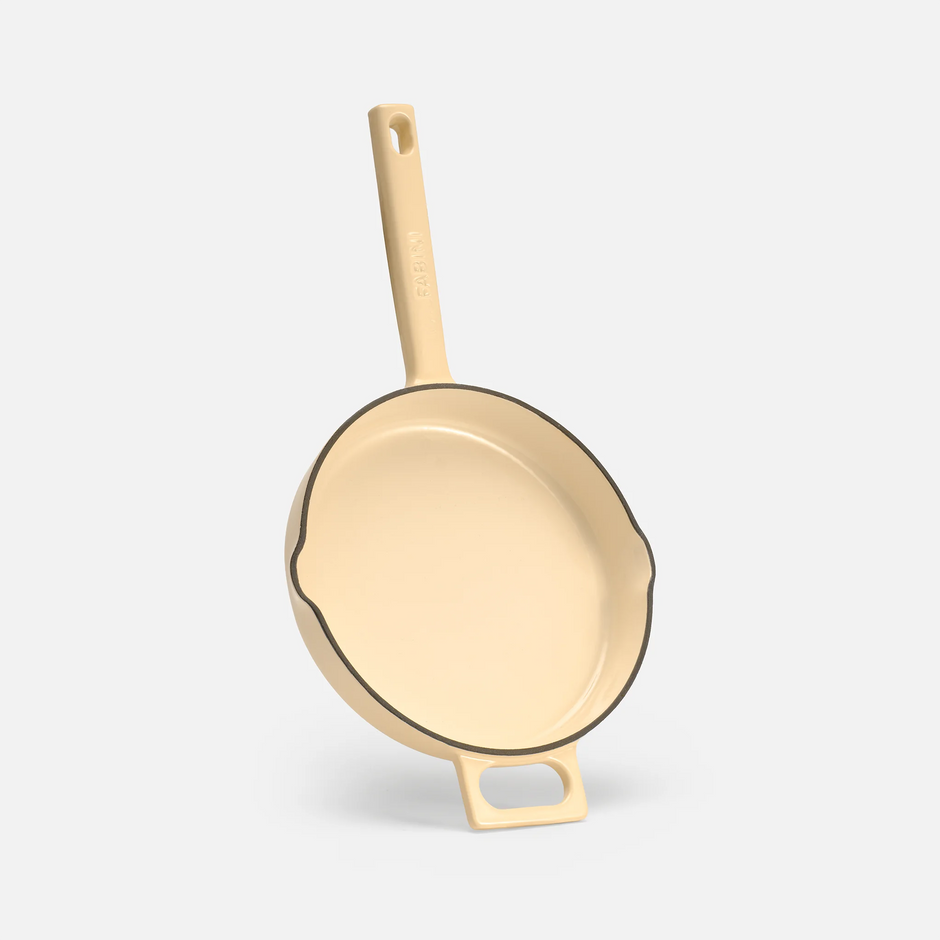 Panvica Mattia 3.0, ø 20 cm - Smaltovaná liatinová panvica, lesklá krémová