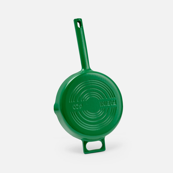 Panvica Mattia 3.0, ø 20 cm - Smaltovaná liatinová panvica, lesklá zelená