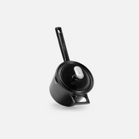 Rajnica Mattia 3.0, Ø 14 cm (1,65 l) - Smaltovaná liatinová rajnica, lesklá čierna