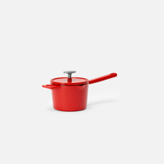 Rajnica Mattia 3.0, Ø 14 cm (1,65 l) - Smaltovaná liatinová rajnica, lesklá červená