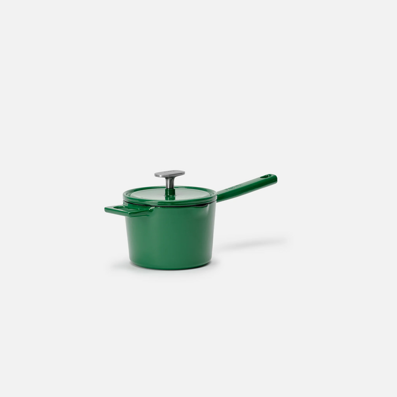 Rajnica Mattia 3.0, Ø 14 cm (1,65 l) - Smaltovaná liatinová rajnica, lesklá zelená