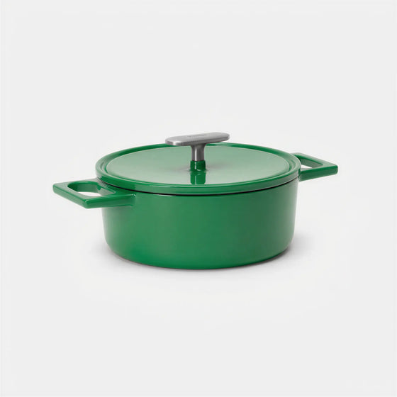 Kastról Mattia 3.0, ø 20 cm (2 l) - Smaltovaný liatinový kastról s pokrievkou, lesklý zelený
