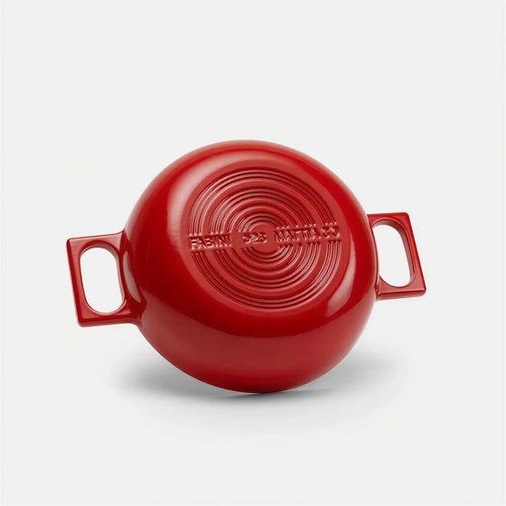 Tegame panvica Mattia 3.0, ø 26 cm - Smaltovaná liatinová panvica s pokrievkou, lesklá červená