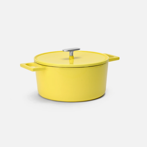 Kastról Mattia 3.0, ø 26 cm (5,5 l) - Smaltovaný liatinový kastról s pokrievkou, lesklý maslovo žltý