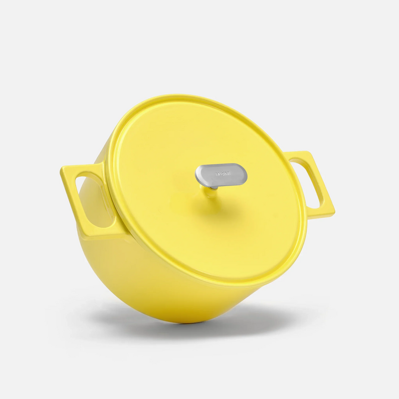 Kastról Mattia 3.0, ø 26 cm (5,5 l) - Smaltovaný liatinový kastról s pokrievkou, lesklý maslovo žltý