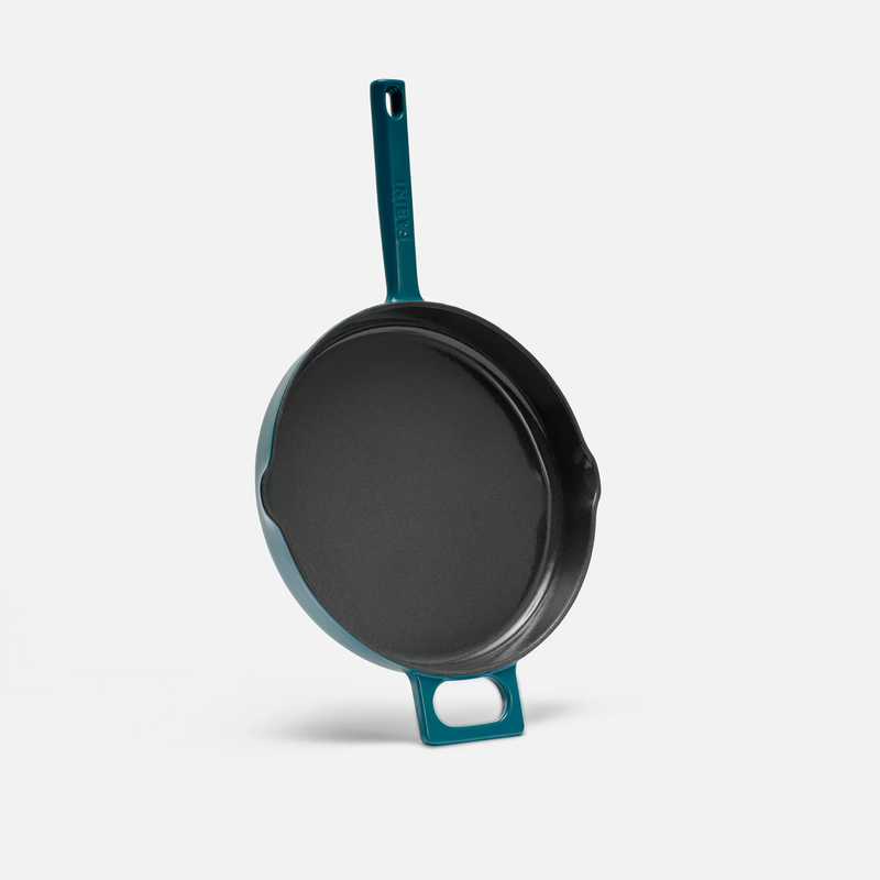 Panvica Mattia 3.0, ø 26 cm - Smaltovaná liatinová panvica, lesklá modrozelená