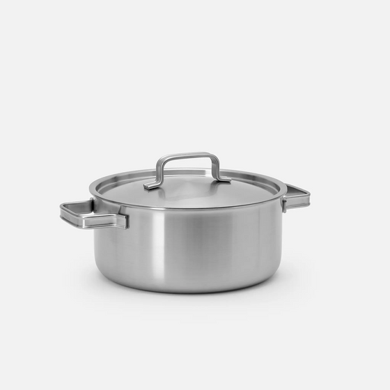 Nízky kastról Lucca 4.0 Standard, ø 24 cm (4 l) - Nerezový beznitový kastról z viacvrstvovej nerezovej ocele s pokrievkou