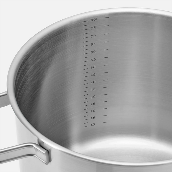 Hrniec Lucca 4.0 Standard, ø 24 cm (8 l) - Nerezový beznitový hrniec z viacvrstvovej nerezovej ocele s pokrievkou