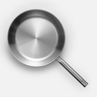 Sada panvíc Lucca 4.0 Standard, ø 26 cm + ø 30 cm, 2 diely - Nerezové beznitové panvice z viacvrstvovej nerezovej ocele