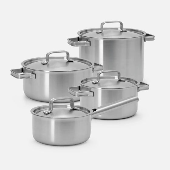Súprava hrncov Lucca 4.0 Standard, 8 dielov - Nerezový beznitový riad z viacvrstvovej nerezovej ocele