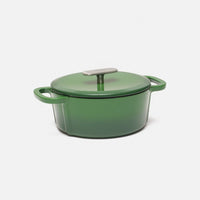 Smaltovaný liatinový kastról s pokrievkou Ø 20 cm (2 l), zelený